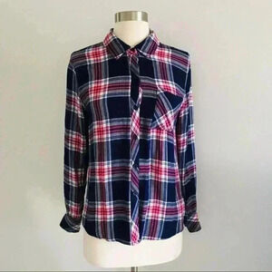 Rails Plaid Button Down Shirt Sz XS